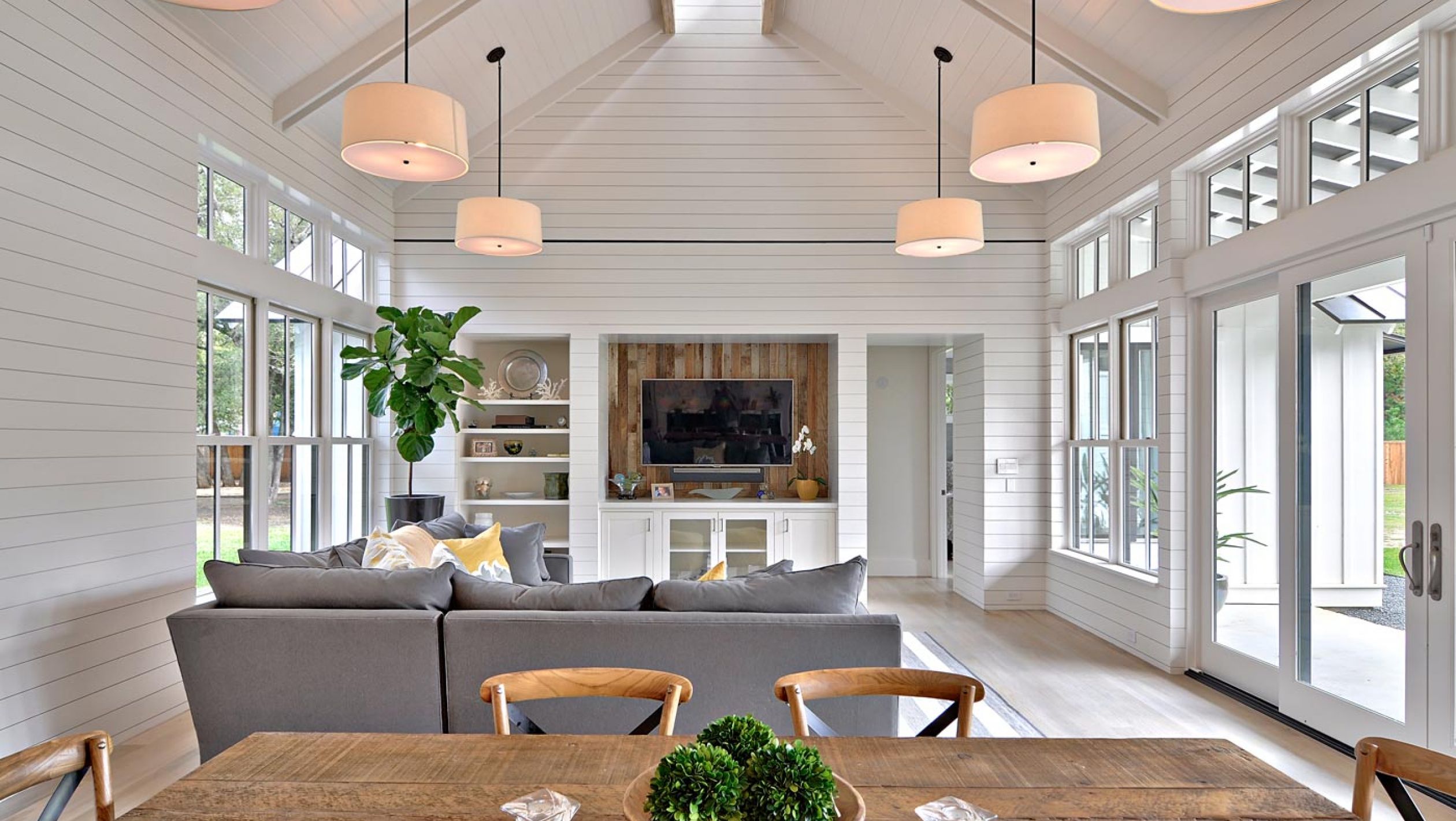 Modern farmhouse living room